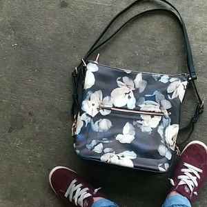 Floral leather bag